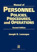 Manual of Personnel Policies, Procedures, and Operations 0130202312 Book Cover
