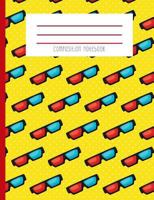 Composition Notebook: 3D Movie Glasses Eighties 3D Movie Red And Blue Glasses Movie Night Hipster Themed Journal And Notebook 1795863803 Book Cover