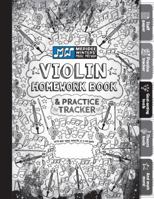 Violin Homework Book and Practice Tracker (Black) 1943821216 Book Cover