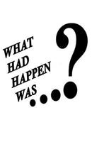 What Had Happen Was... 1481841602 Book Cover