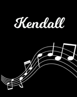 Kendall: Sheet Music Note Manuscript Notebook Paper - Personalized Custom First Name Initial K - Musician Composer Instrument Composition Book - 12 Staves a Page Staff Line Notepad Notation Guide - Cr 1704016142 Book Cover