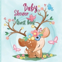 Baby Shower Guest Book-Blank page guest book- Includes Gift Tracker Log and Memory Picture Pages- Baby wishes-Sign in registry 1716279607 Book Cover