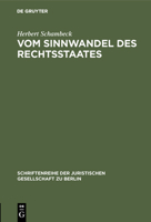 Vom Sinnwandel des Rechtsstaates 3110021781 Book Cover