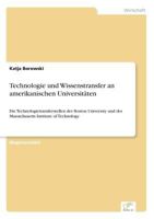 Technologie Und Wissenstransfer an Amerikanischen Universitaten 3838657284 Book Cover