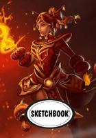 Sketchbook: Dota 2 Lina : 110 Pages of 7" x 10" Blank Paper for Drawing 1984113194 Book Cover