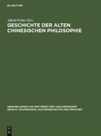 Geschichte Der Alten Chinesischen Philosophie 3110000059 Book Cover