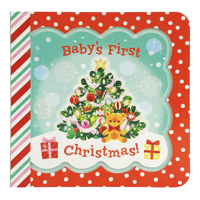Baby's First Christmas Greeting Card Board Book (Includes Envelope and Foil Sticker) For Newborns, 0-12 Months 1680524917 Book Cover