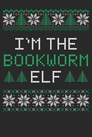 Gift Notebook: Christmas Bookworm Elf 6x9 Dot Grid 120 Pages 1709930373 Book Cover