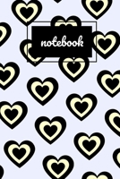 Cream & black heart lilac notebook: novelty notebook 6x9 1672364043 Book Cover