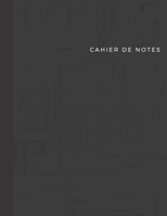 Cahier de notes: noir A4 - cahier de 110 pages lign�es Cahier de note format 8,5x11 pouces noir et blanc 1712848968 Book Cover