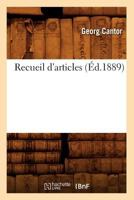 Recueil D'Articles (A0/00d.1889) 2012622402 Book Cover