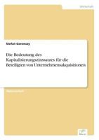 Die Bedeutung Des Kapitalisierungszinssatzes Fur Die Beteiligten Von Unternehmensakquisitionen 3838632028 Book Cover