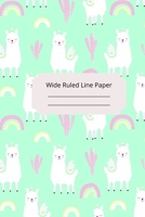 Baby Alpaca Theme Wide Ruled Line Paper 1675010714 Book Cover