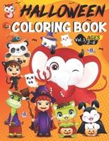 Halloween Coloring Book: Halloween Coloring Book for Boys, Girls, Fun, ... Book for Kids Ages :3-5 4-6 (Volume 1) 1st Edition B08GLSY8JX Book Cover