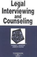 Legal Interviewing and Counseling in a Nutshell 0314151737 Book Cover