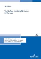 Vorlaeufige Kontenpfaendung in Europa 3631648200 Book Cover