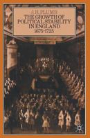 The Growth of Political Stability in England, 1675-1725 0333230612 Book Cover