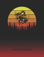 Monthly Planner: Tribal Dragon | 2 Year Planning for Jan 2020 to Dec 2021 | Retro Vintage Sunset Cover | January 20 - December 21 | Planning Organizer ... | Plan Days, Set Goals & Get Stuff Done 1692654772 Book Cover