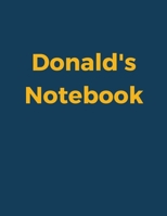 Donald's Notebook: Blue Navy Cover, College Ruled, 100 Sheets, 8.5 x 11 (Letter Size), White Paper 167732984X Book Cover