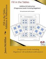 Fill in the Tables Addition & Subtraction: (Progressive Levels Including Negatives) 20 worksheets with answers 1717093965 Book Cover