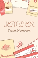 Jennifer TRAVEL NOTEBOOK: Tickets, passport Beautiful Travel Planner / Notebook personalized for Jennifer in Soft Pink Color and beautiful design for travellers.: The best gift for Jennifer 1676653872 Book Cover