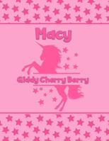 Macy Giddy Cherry Berry: Personalized Draw & Write Book with Her Unicorn Name Word/Vocabulary List Included for Story Writing 1710102861 Book Cover