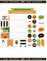 Printable cards and notes : Halloween Collection Printable and: Printable notes & Bookmarks 1976498147 Book Cover