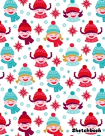 Sketchbook: Cute Boys and Girls - 110 Pages (8.5"x11") Large Blank Sketchbook for Drawing, Doodling & Writing, Cute Sketch Book for Kids - Cute Christmas Sketchbook (Volume 10) 1673086373 Book Cover