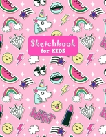 Sketchbook for Kids: Unicorn Unicorn Large Sketch Book for Sketching, Drawing, Creative Doodling Notepad and Activity Book - Birthday and Christmas Gift Ideas for Kids, Boys, Girls, Teens and Women -  1655571931 Book Cover