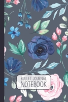 Bullet Journal: Summer Flowers on Blue Dotted Grid Notebook with 110 Numbered Pages (6x9 inches) 1707876983 Book Cover