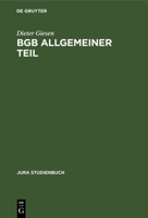 BGB Allgemeiner Teil 3110126176 Book Cover