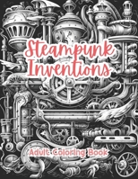 Steampunk Inventions Adult Coloring Book Grayscale Images By TaylorStonelyArt: Volume I (Intricate Mandala Patterns For Adults) B0CVJ4X6M5 Book Cover