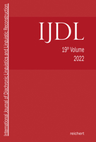 International Journal of Diachronic Linguistics and Linguistic Reconstruction 3752006838 Book Cover