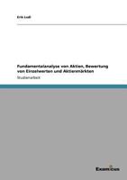 Fundamentalanalyse von Aktien, Bewertung von Einzelwerten und Aktienmärkten 3656991480 Book Cover