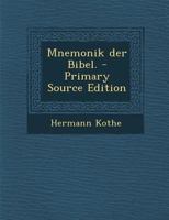 Mnemonik der Bibel. 1017777829 Book Cover