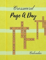 Crossword Page A Day Calendar: Moderate Crossword Puzzle Books, Criss Cross Book Word Fit Crossword Puzzle And Solutions, Puzzles Brain for adults and kids Medium Difficulty 1696530482 Book Cover