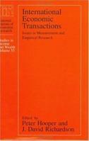 International Economic Transactions: Issues in Measurement and Empirical Research (National Bureau of Economic Research Studies in Income and Wealth) 0226351351 Book Cover