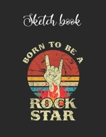 Composition Book: Born To Be Rock Star Hand Horns Vintage Retro Lovely Composition Notes Notebook for Work Marble Size College Rule Lined for Student Journal 110 Pages of 8.5x11 Efficient Way to Use M 1651143994 Book Cover