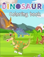 Dinosaur color book: A coloring book with prehistoric animals in scenes - For boys 3 to 10 years old (English version) B08LG7YS39 Book Cover