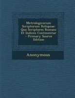 Metrologicorum Scriptorum Reliquiae: Quo Scriptores Graeci Continentur 1142000257 Book Cover