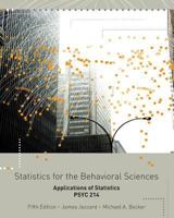 Statistics for the Behavioral Sciences: Applications of Statistics PSYC 214 113335842X Book Cover