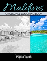Maldives Grayscale Coloring Book: Adults Coloring Book with Beautiful Images of the Beach in Maldives. B084B1VZP6 Book Cover