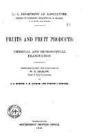 Fruits and Fruit Products, Chemical and Microscopical Examination 1534673156 Book Cover