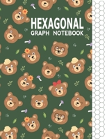 Hexagonal Graph Notebook: Graph Paper Workbook for Organic Chemistry & Design Game Mapping(Hex crawl) with Unique Bear Themed Cover 1696304806 Book Cover
