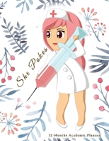 She Pokes: Nursing Student Academic Planner 12-Months undated Weekly Monthly Cute Nurse Gift Gags Idea Agenda Organizer Notebook to write in 1706583702 Book Cover