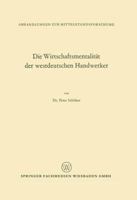 Die Wirtschaftsmentalitat Der Westdeutschen Handwerker 3663033295 Book Cover