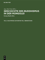 Nachträge zum ersten Teil. Übersetzung 3112682033 Book Cover