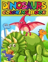Dinosaur coloring book: 25 Design of Holiday Festive Dinosaurs Coloring Book For Kids & Adults 1674841671 Book Cover