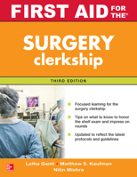 First Aid for the Surgery Clerkship (First Aid Series) 0071364226 Book Cover