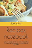 Recipes notebook: Notes & Recipe Books to write in is perfect for creating new recipes or remembering old ones 165306806X Book Cover